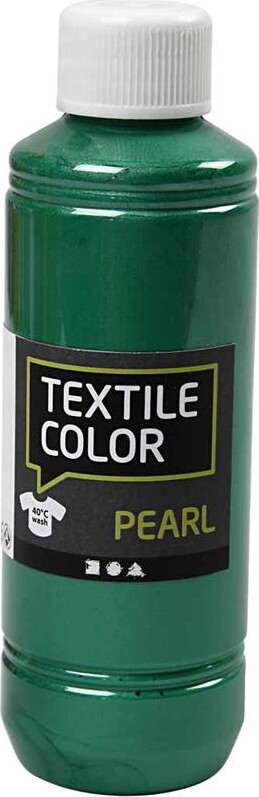 Tekstilmaling - Textile Color Pearl - Perlemor - Grøn 250 Ml