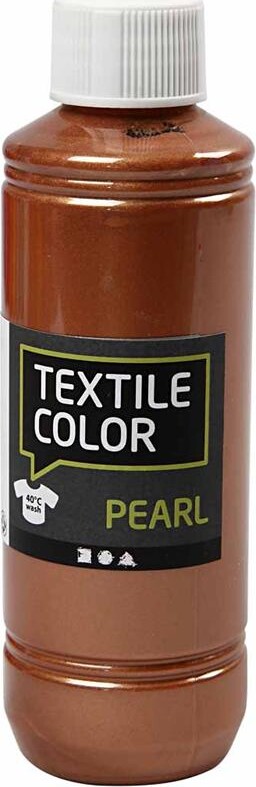 Tekstilmaling - Textile Color Pearl - Perlemor - Kobber 250 Ml