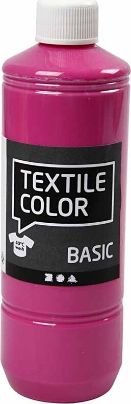 Tekstilmaling - Textile Color Basic - Pink 500 Ml