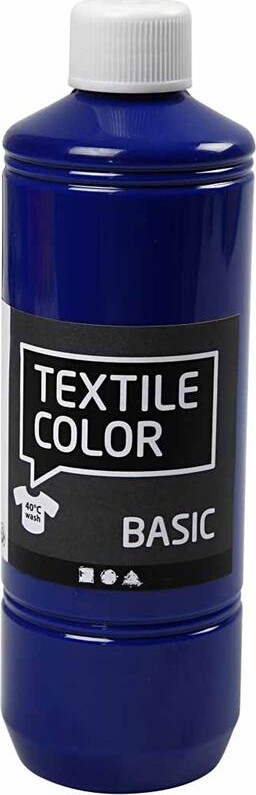 Tekstilmaling - Textile Color Basic - Primær Blå 500 Ml