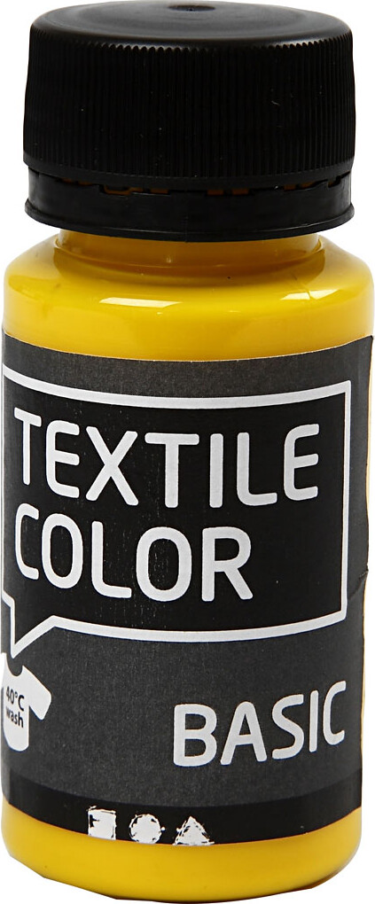 Tekstilmaling - Textile Color Basic - Primær Gul 50 Ml