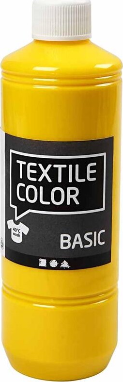 Tekstilmaling - Textile Color Basic - Primær Gul 500 Ml
