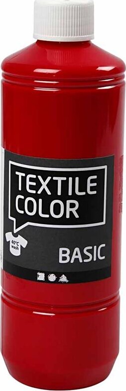 Tekstilmaling - Textile Color Basic - Primær Rød 500 Ml
