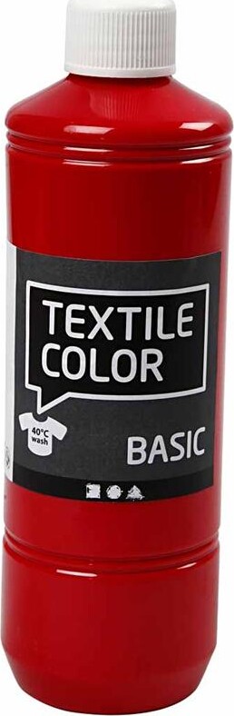 Tekstilmaling - Textile Color Basic - Rød 500 Ml