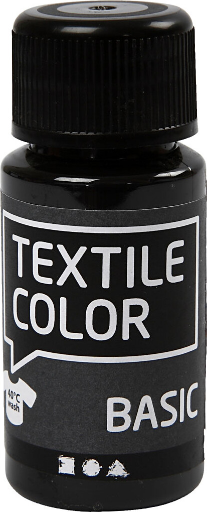 Tekstilmaling - Textile Color Basic - Sort 50 Ml