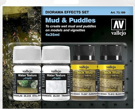 Vallejo - Mud And Puddles Maling Sæt - 4x35 Ml