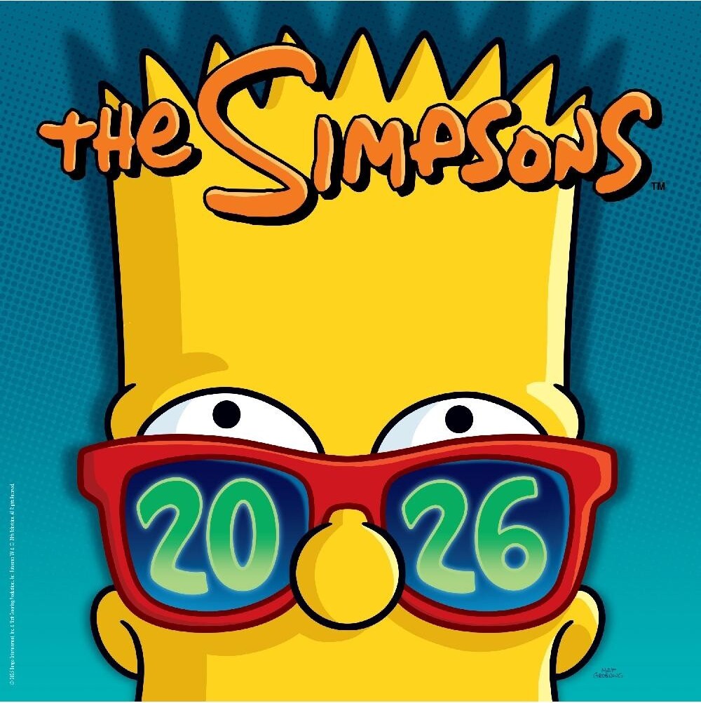 The Simpsons Officiel Kalender 2026 - Firkantet