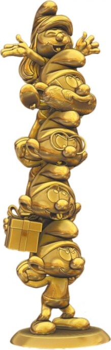 The Smurfs Resin Statue Smurfs Column Gold Limited Edition 50 Cm - Plastoy