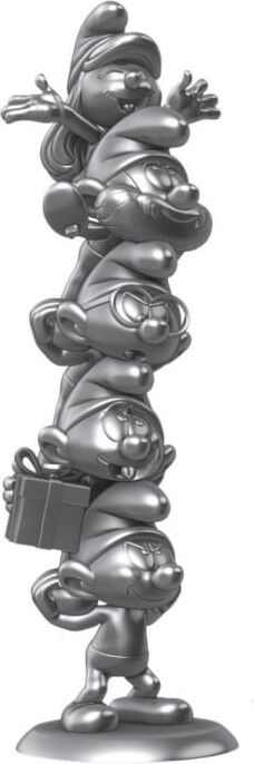Plastoy The Smurfs Resin Statue Smurfs Column Silver Limited Edition 50 cm