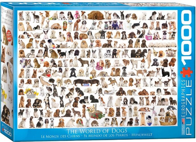 Billede af Puslespil Med 1000 Brikker - En Verden Af Hunde