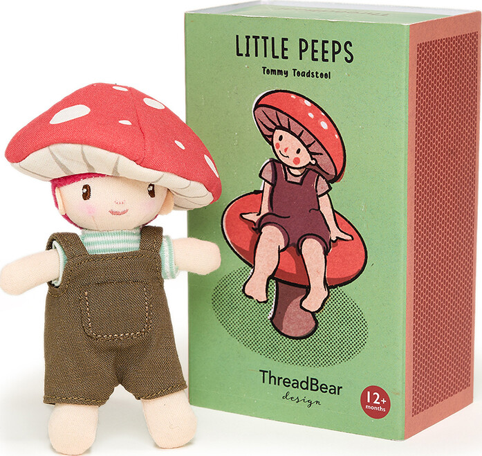 Threadbear Design - Dukke - Little Peeps - Tommy Toadstool 13,5 Cm