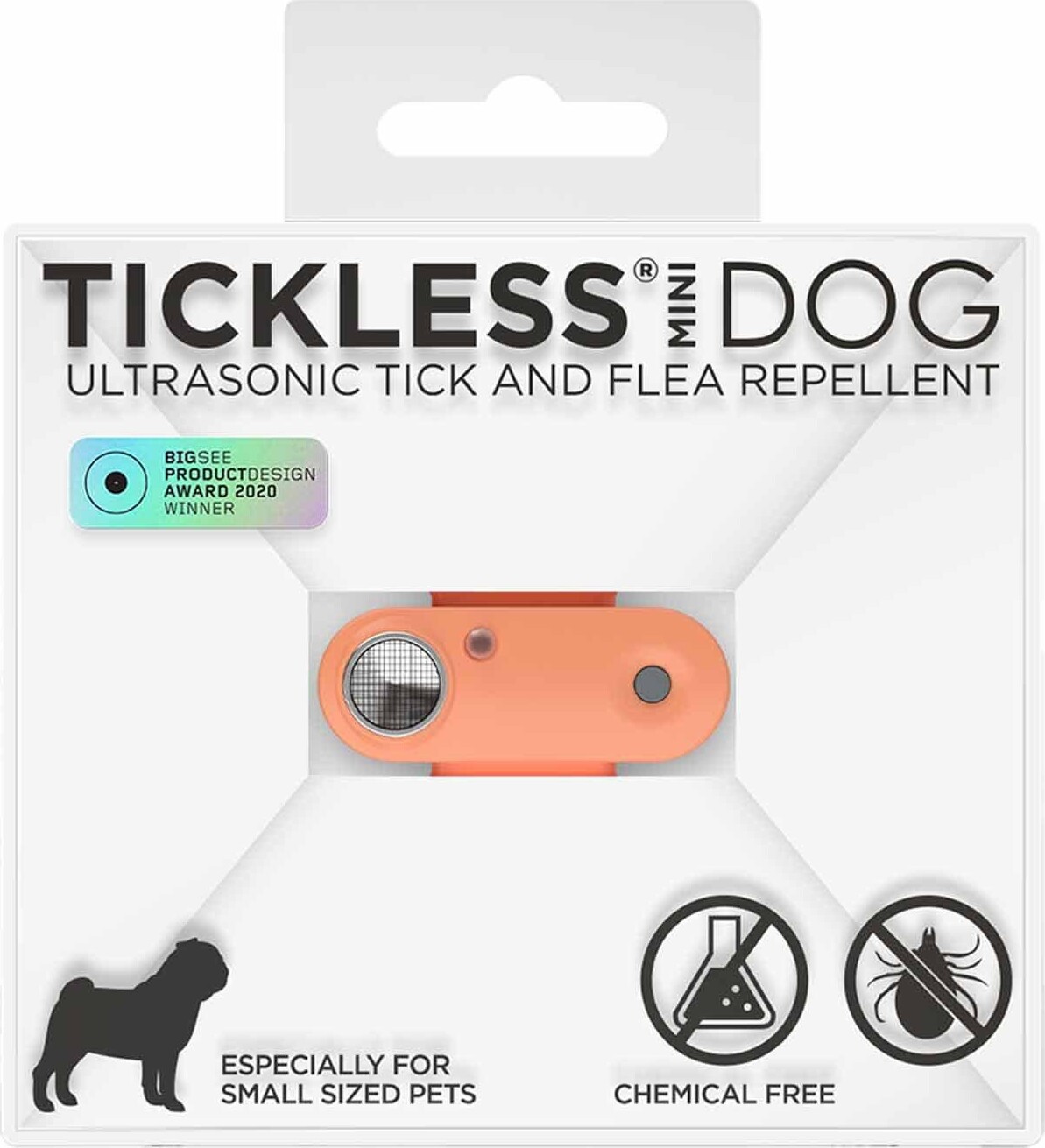 Tickless - Pet Mini Orange Opladelig