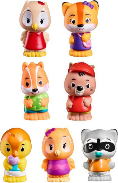 Timber Tots By Klorofil - Forskellige Figurer - Sæt Af 7