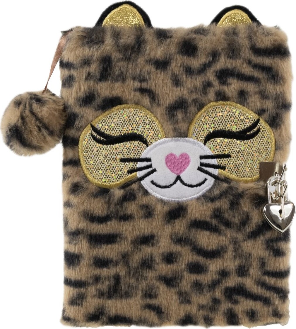 Tinka - Plys Dagbog Med Lås - Leopard - Tinka - Bog