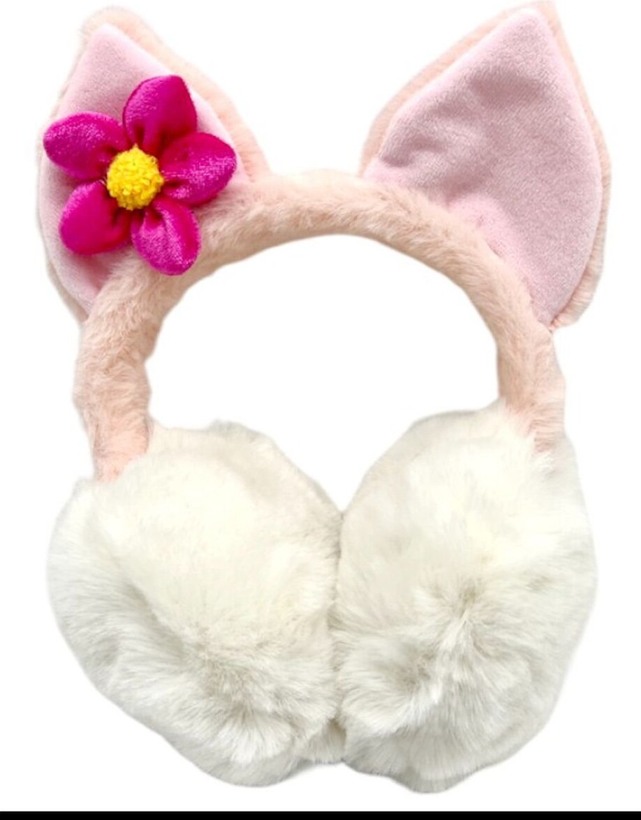 Tinka - Plys ørevarmer Til Børn - Blomster