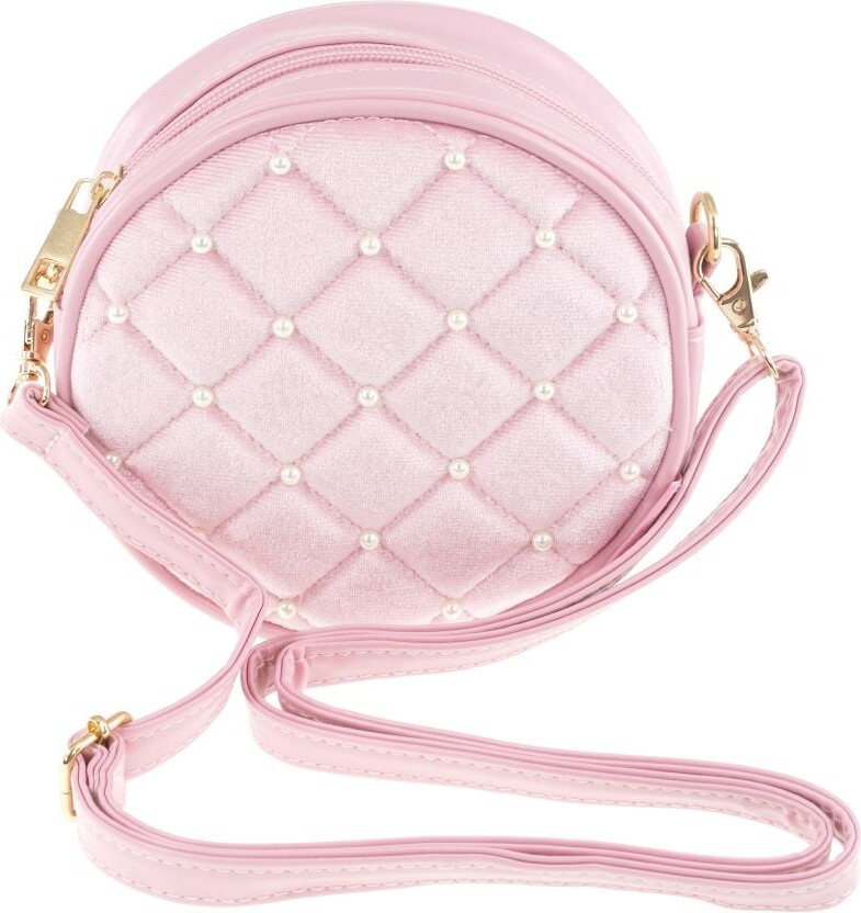 Tinka - Rund Rosa Taske M/perler