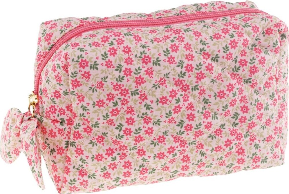 Tinka - Toilettaske Rosa M/blomster