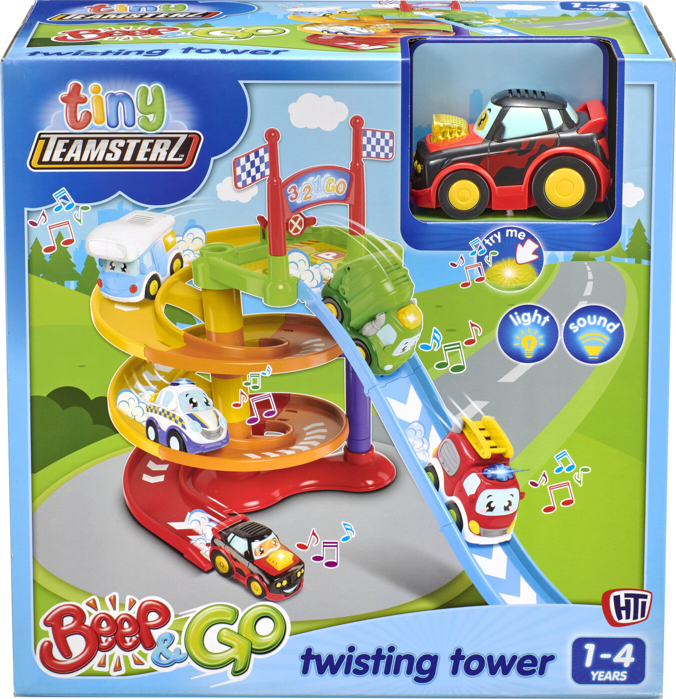 Tiny Teamsterz - Beep & Go - Twisting Tower - Parkeringshus Legetøj