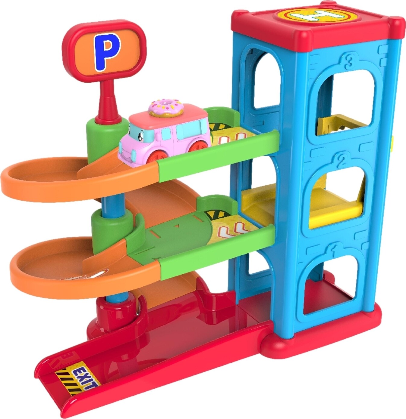 Ttiny Teamsterz Garage I 3 Etager - Med 1 Bil