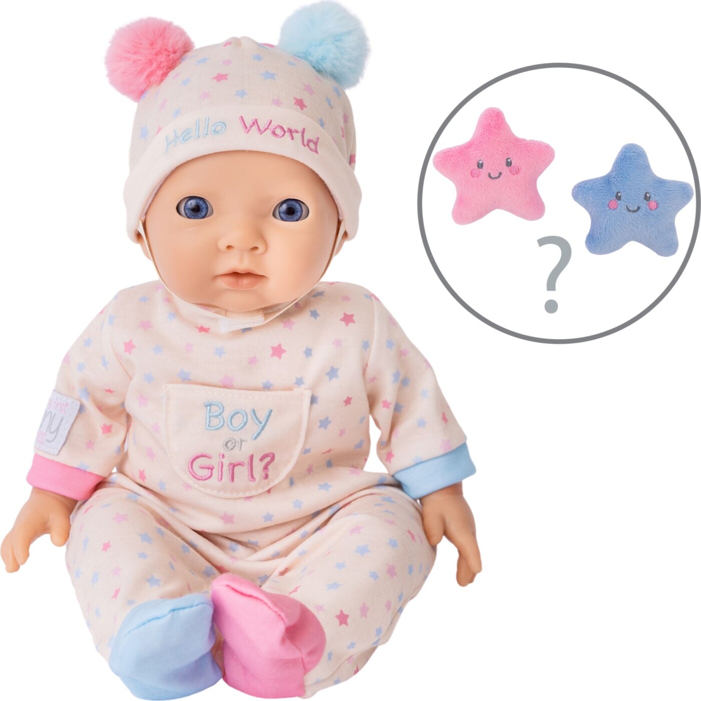 Tiny Treasures My First Gender Reveal Doll