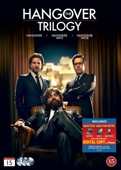 The Hangover Trilogy - 1: Tømmermænd I Vegas // 2: Tømmermænd I Thailand // 3: Tur Retur - DVD - Film