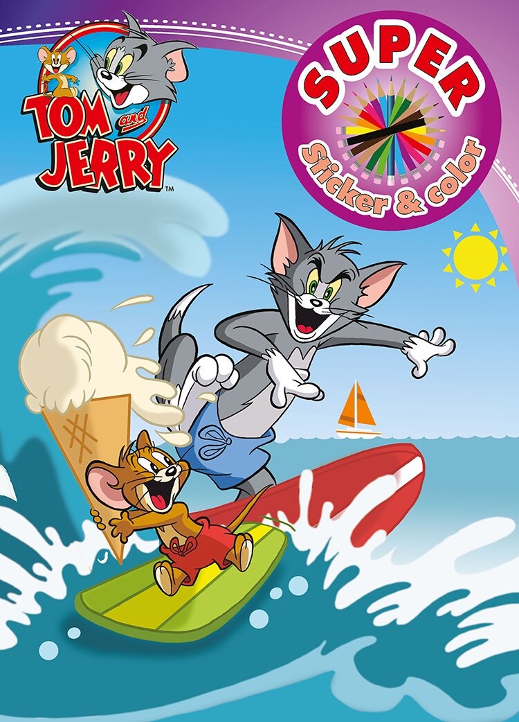 Billede af Malebog Med Klistermærker - Tom And Jerry - Diverse - Bog