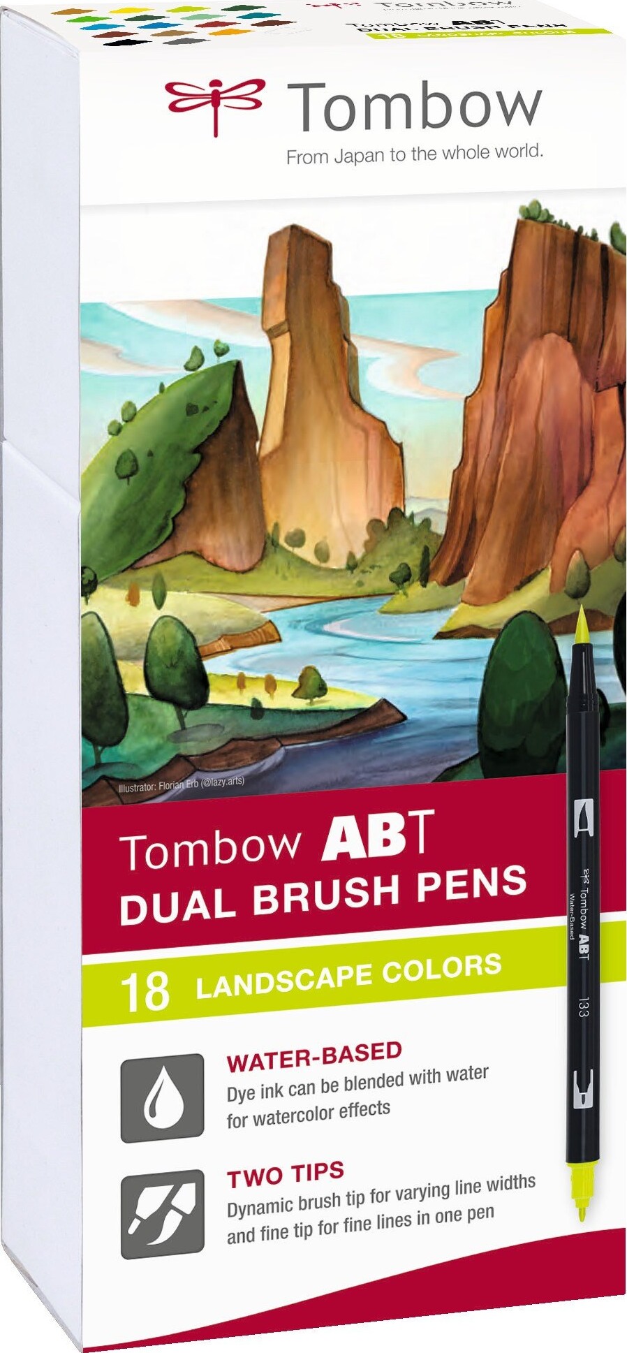Tombow - Marker Abt Dual Brush 18p-6 Landscape Carton