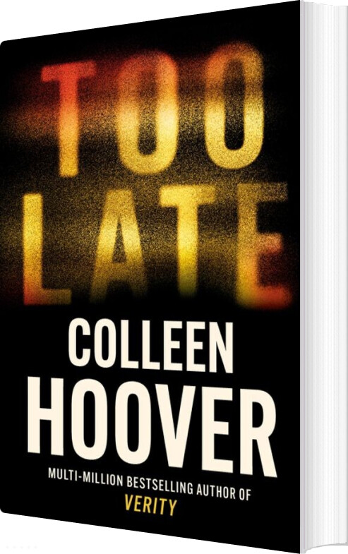 Too Late - Colleen Hoover - English Book