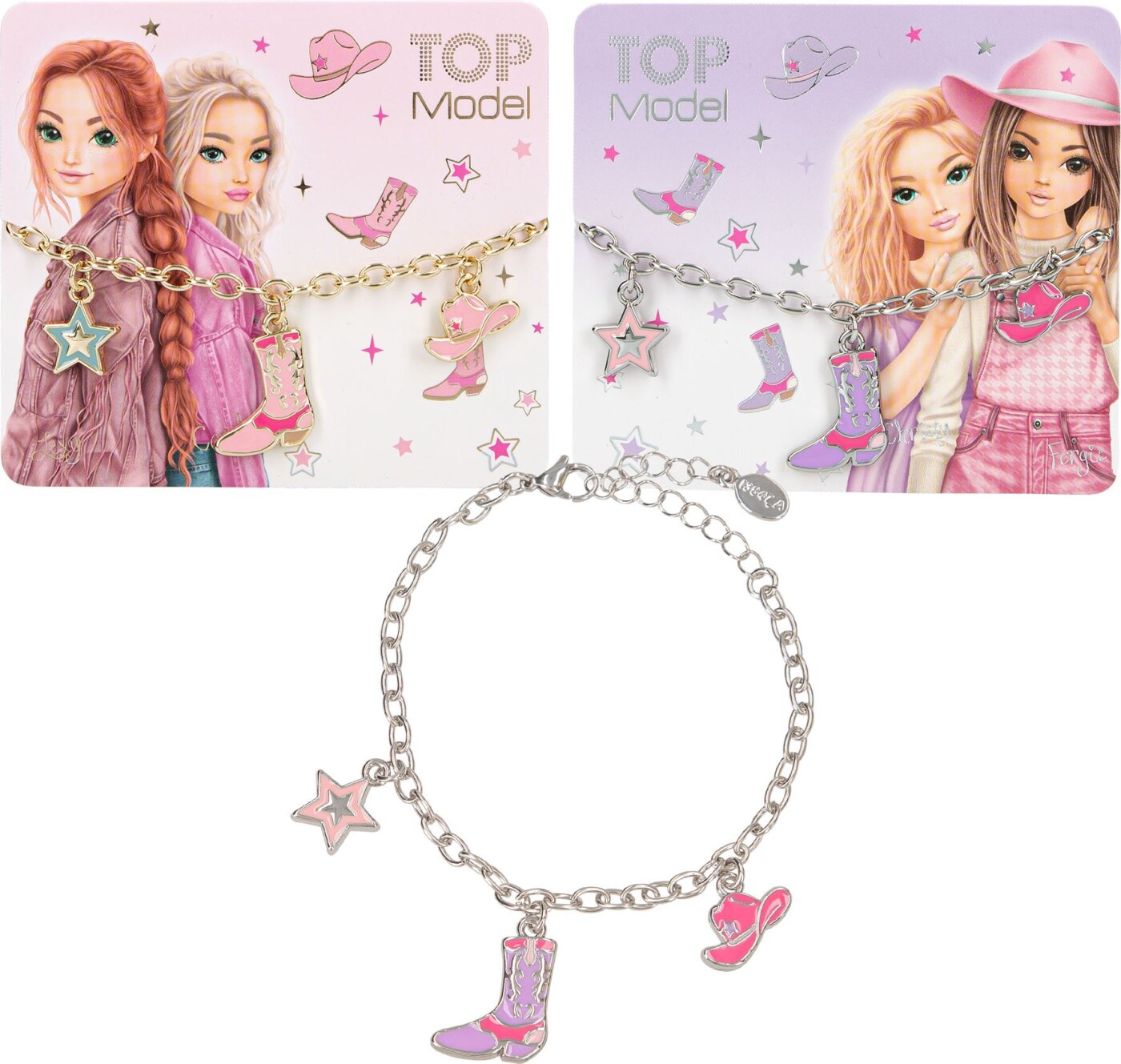 Top Model - Armbånd Med Vedhæng Til Børn - Cowgirl - Justerbar