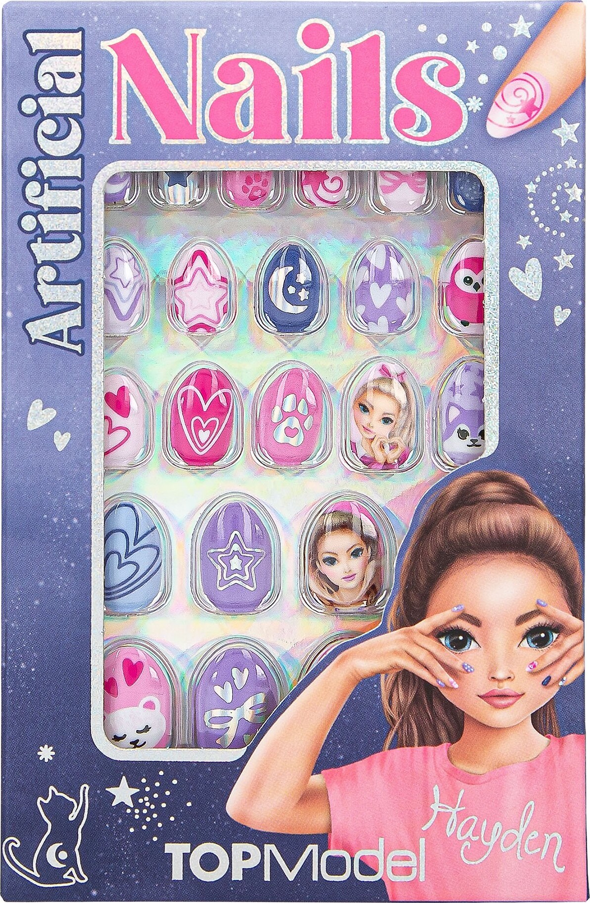 Top Model - Kunstige Negle Til Børn - Artificial Nails - 24 Stk.