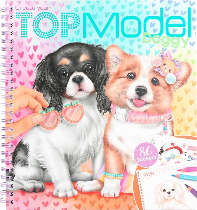 Topmodel - Malebog Med Hunde - Inkl. 86 Klistermærker - Diverse - Bog