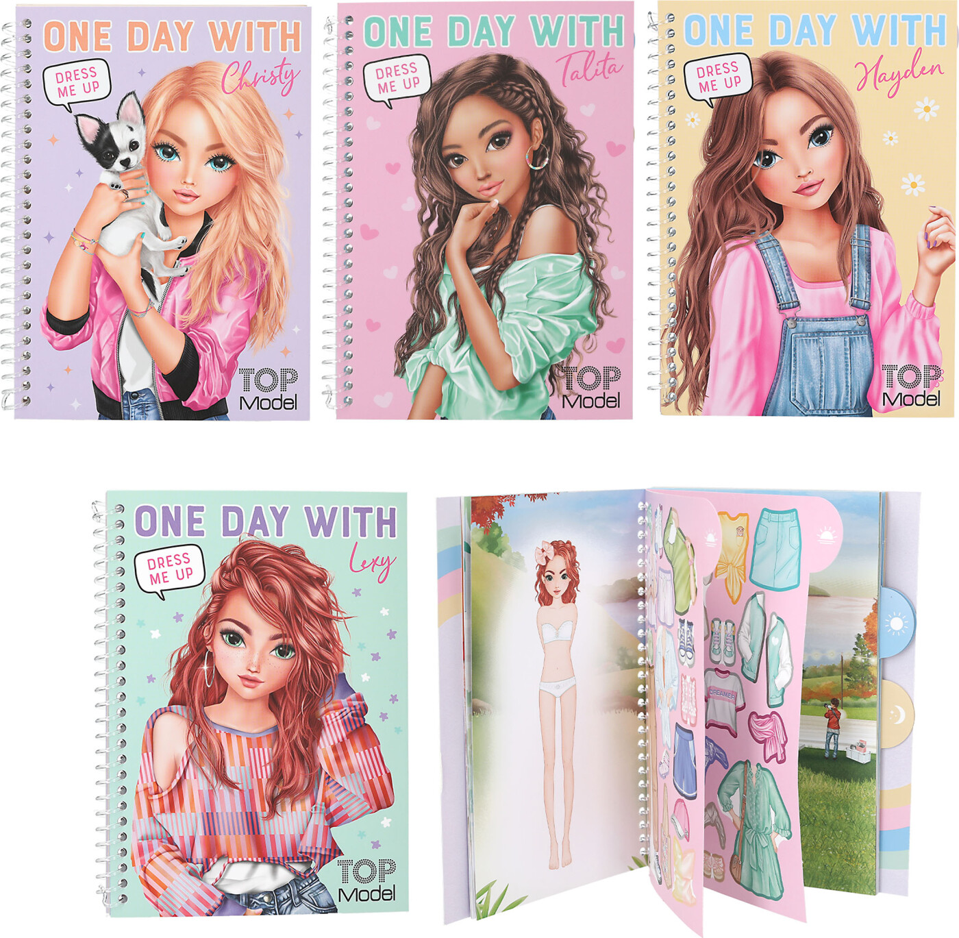 Top Model - Dress Me Up - Klistermærker - One Day With - Overraskelse - Bog