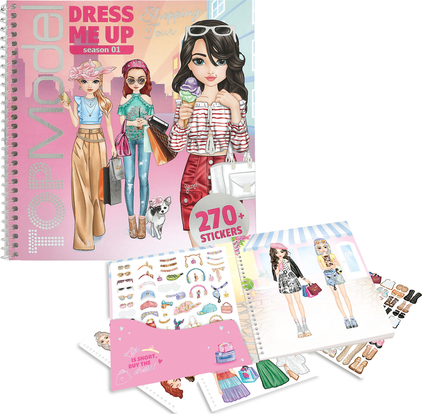 Topmodel - Dress Me Up Shopping Tour Stickersbog - Bog