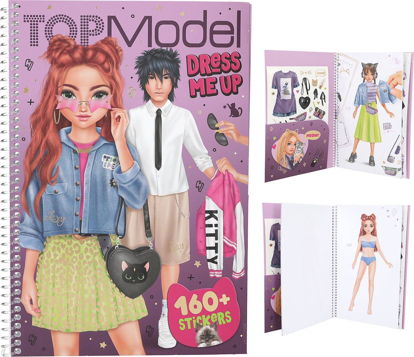 Billede af Topmodel - Dress Me Up Stickersbog Stor - Rebel Kitty - Topmodel - Bog