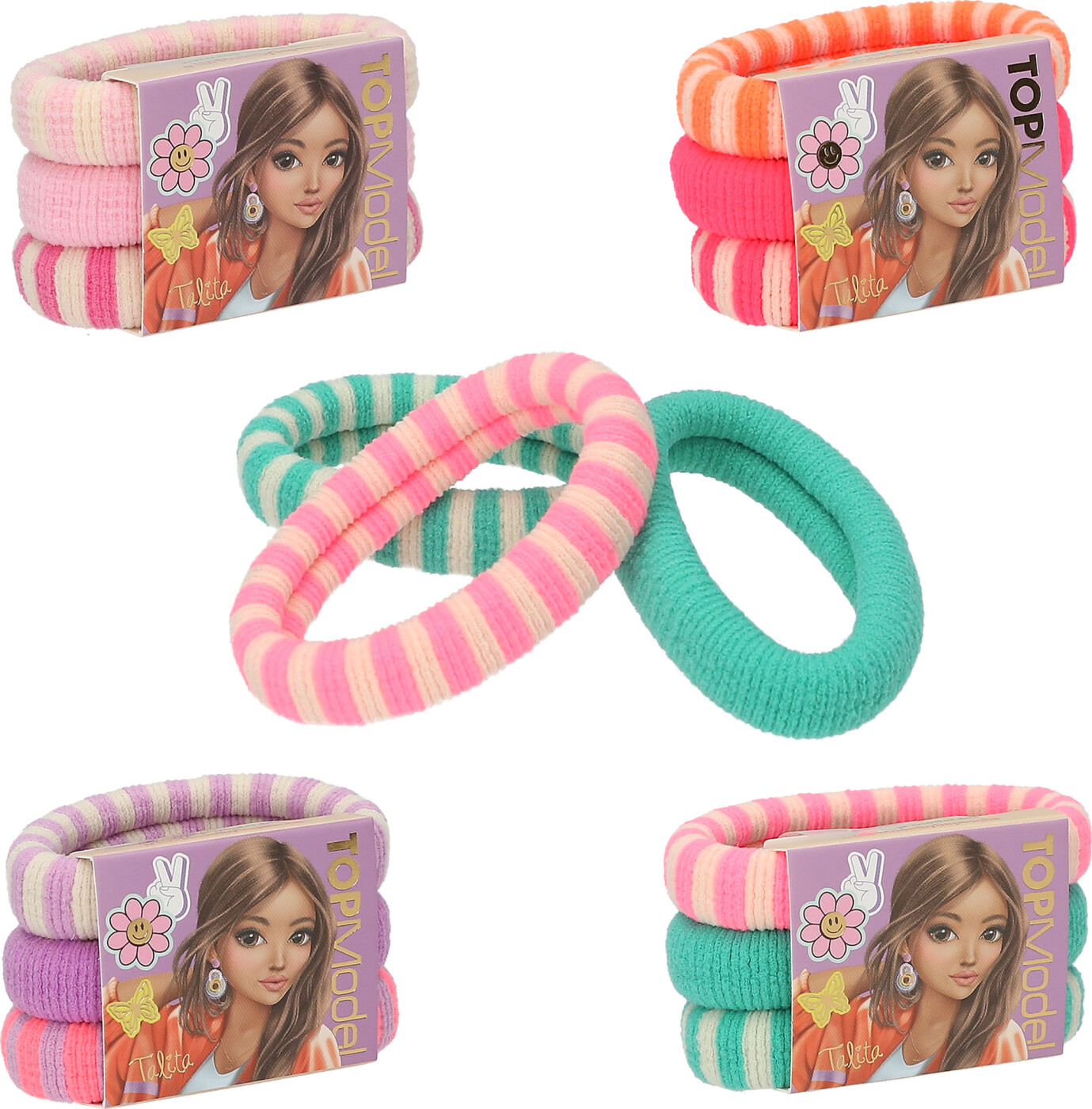 Top Model - Hårelastikker Sæt Til Børn - 3 Stk. - Overraskelse