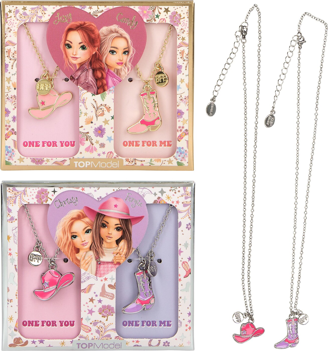 Top Model - Veninde Halskæde Sæt Til Børn - Bff Cowgirl - Overraskelse