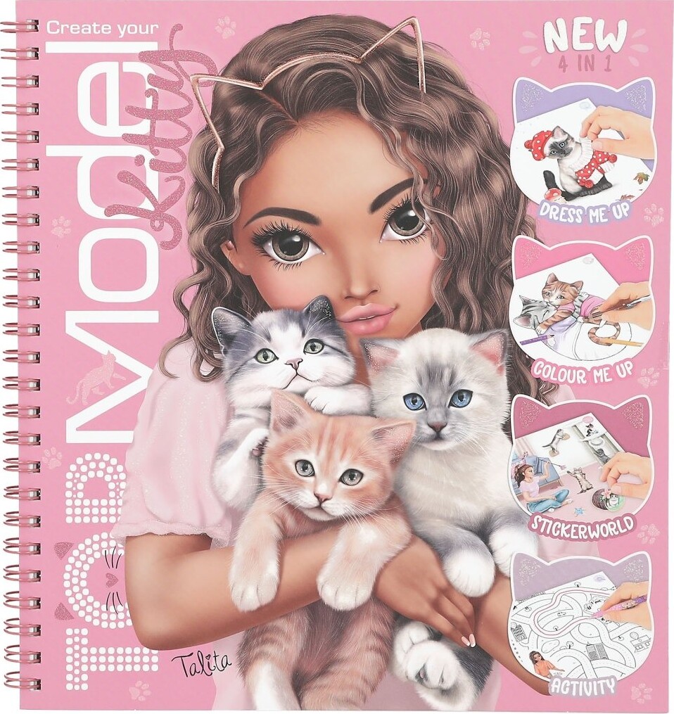 Billede af Top Model - Kitty Aktivitets- Og Malebog - Diverse - Bog