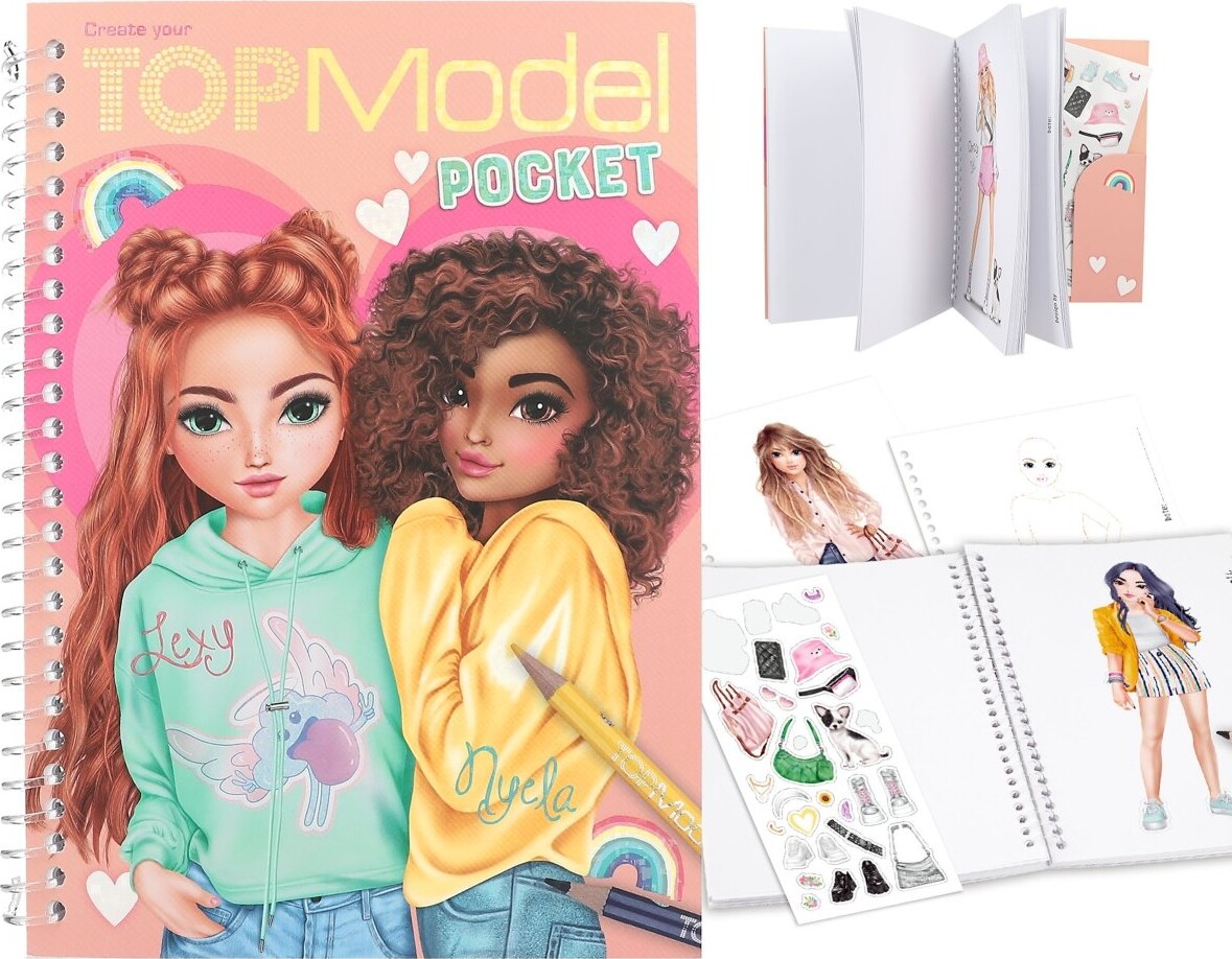 Top Model - Designbog Med Stickers - Nyela & Lexy - Bog