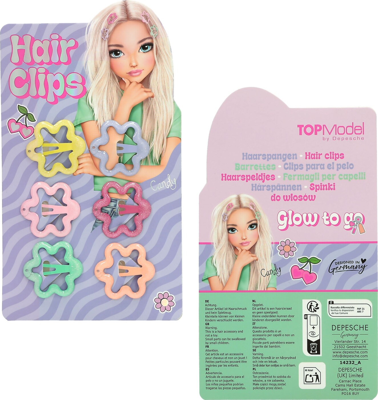 Topmodel - Mini Hårspænder Glow To Go - Depesche