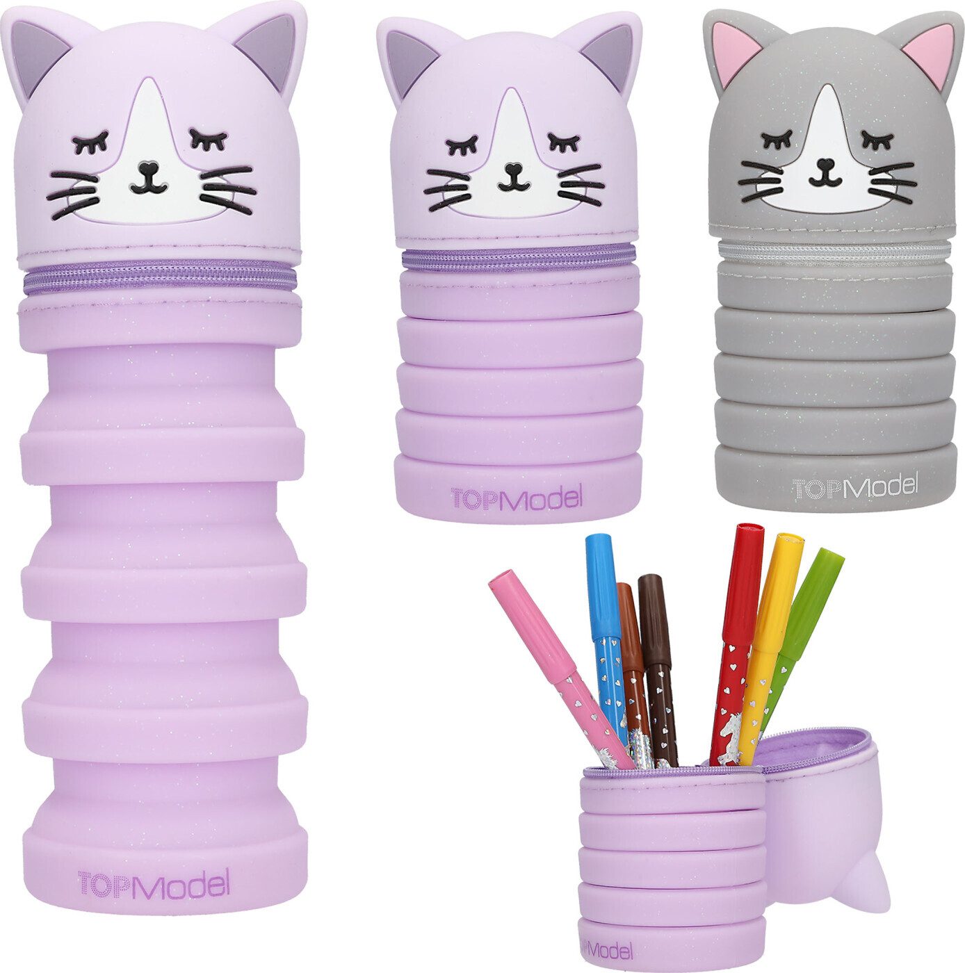 Topmodel - Silicone Penalhus Blooming Kitty - Assorteret - Depesche