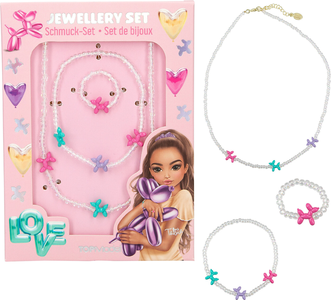 Topmodel - Smykkesæt Til Børn - 3 Dele