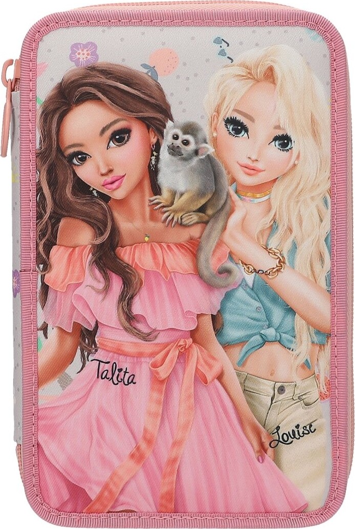 TOPModel Tredobbelt penalhus JUICY - abrikos, pink, gul (413324)