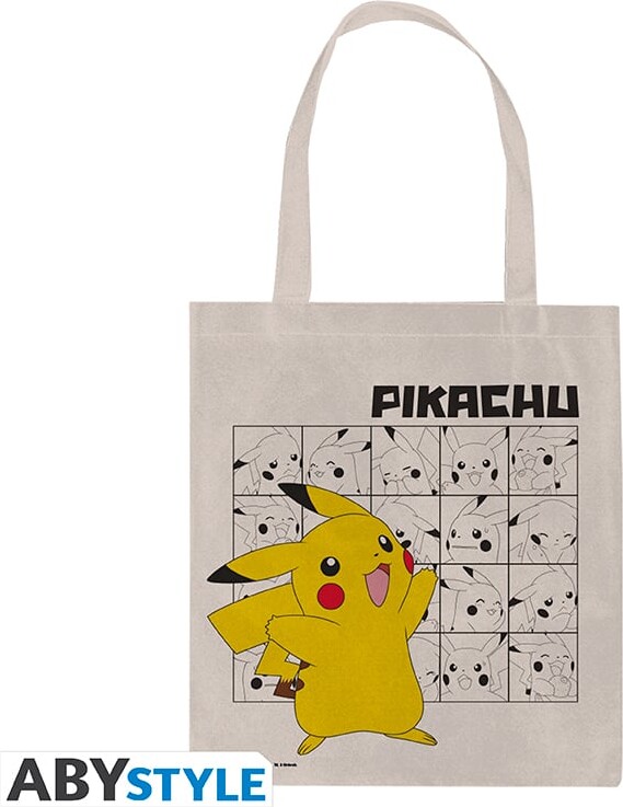 Tote Bag Pikachu - Neutral Beige - 37 X 42 Cm