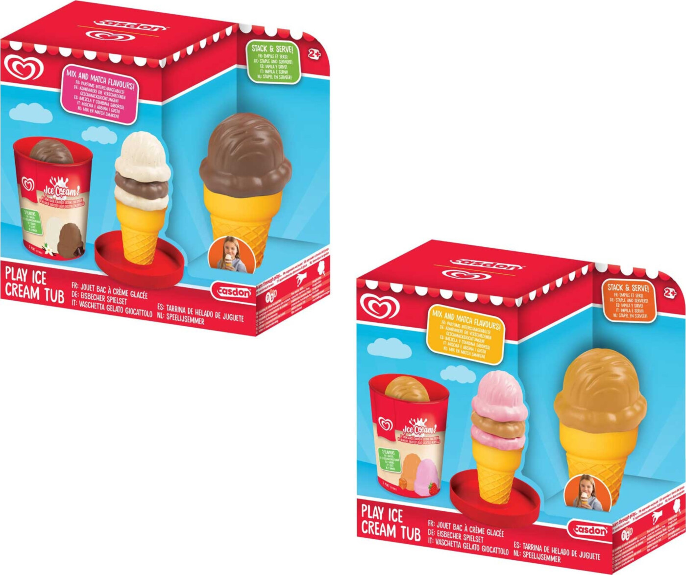 Toy Play Ice Cream Tub - Assorteret - Casdon