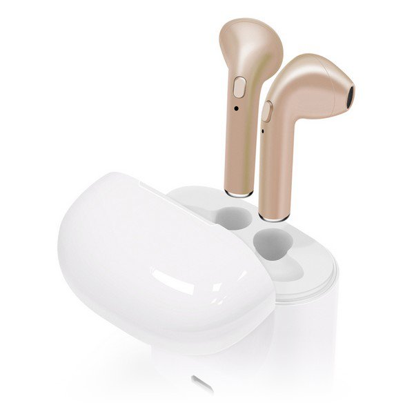 Trådløs In-ear Bluetooth Høretelefoner Med Mikrofon - Ledningsfri - Gylden Billede af Trådløs In-ear Bluetooth Høretelefoner Med Mikrofon - Ledningsfri - Gylden