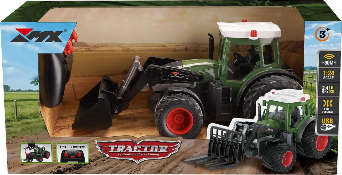 Tractor R/c W/schovel 2,4ghz, 3,7v Li-ion, Green - Z6904aw - Mx