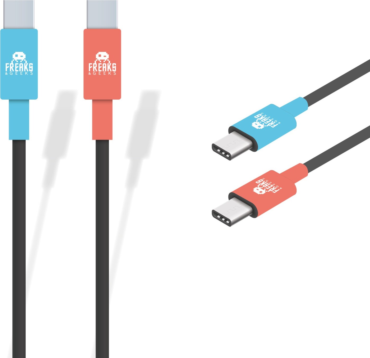 Trade Invaders Switch 2 Charging Cable- Type C to Type C (3m) - Wired Charging cable for wireless game controller