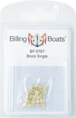 Billing Boats Fittings - Blokke - Enkelt - 3 Mm - 50 Stk