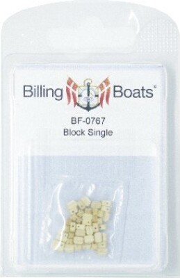 Se Billing Boats Fittings - Blokke - Enkelt - 3 Mm - 50 Stk hos Gucca.dk