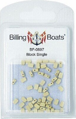 Billede af Billing Boats Fittings - Blokke - Enkelt - 5 Mm - 50 Stk